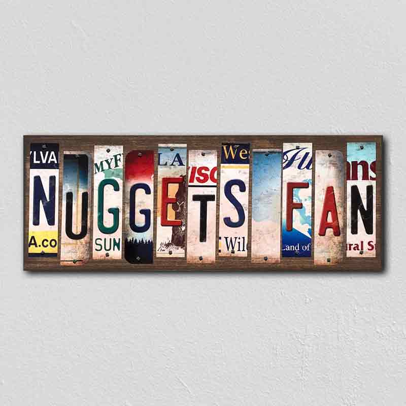 Nuggets Fan Wholesale Novelty License Plate Strips Wood Sign
