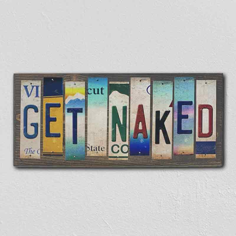 Get Naked Wholesale Novelty License Plate Strips Wood Sign