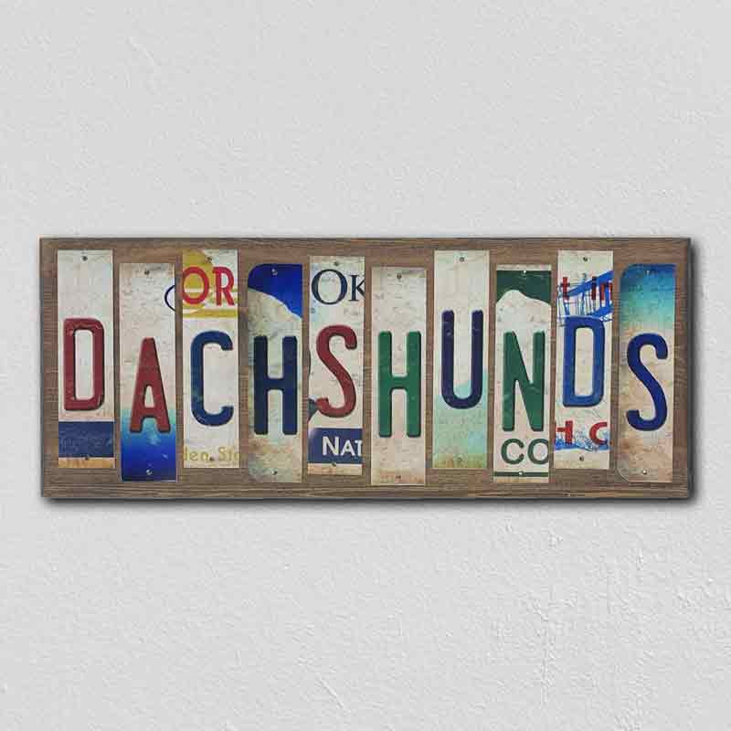 Dachshunds Wholesale Novelty License Plate Strips Wood Sign