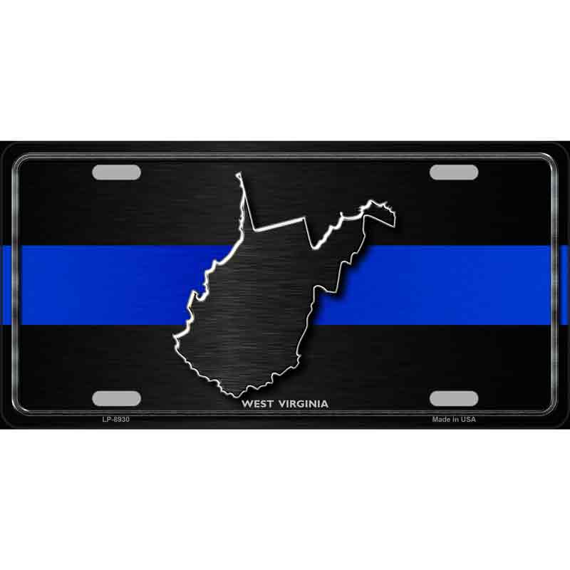 West Virginia Thin Blue Line Wholesale Metal Novelty LICENSE PLATE