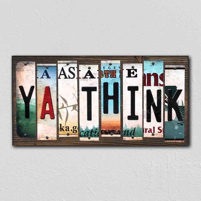 Ya ThINk Wholesale Novelty License Plate Strips Wood Sign