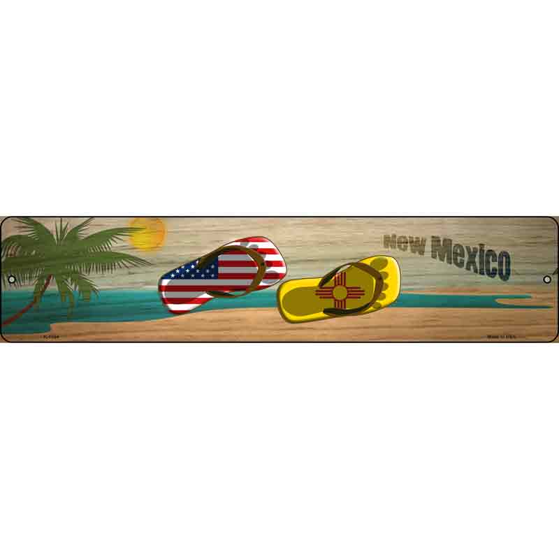 New Mexico FLAG and US FLAG Wholesale Novelty Small Metal Street Sign
